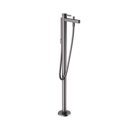 Hansgrohe Finoris Freestanding Tub Filler Trim with 1.75 GPM Handshower in Brushed Black Chrome 76445341