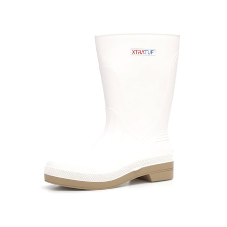 Xtratuf Mid Rubber Boots, 11 in Height, White, 11 75136