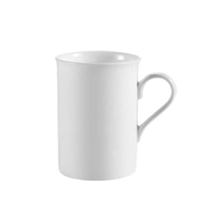 Cac Foodservice CAC China Clinton Rolled Edge 10-Oz Super White Porcelain Mug, Box of 36, 36PK RCN-17