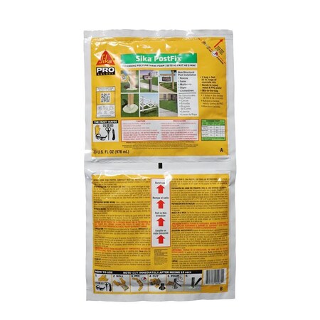 Sika PostFix Series Fence Post Mix, Brown/Light Green, Liquid, 33 oz Bag 483503
