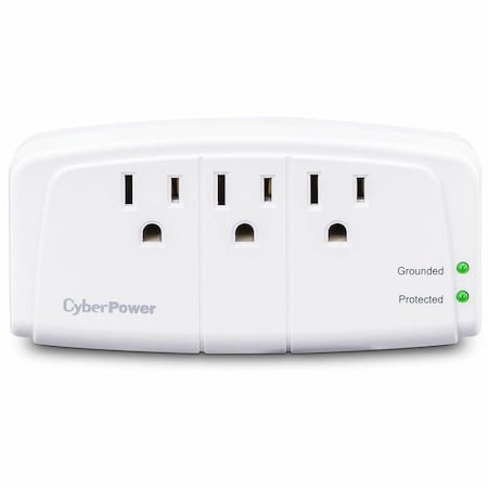 Cyberpower 3 NEMA 5-15R OUTLETS WALL TAP PLUG 900 JOULES EMI/RFI CSB300W