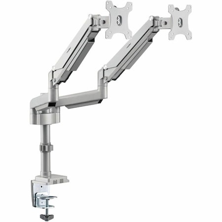 Rocstor ERGOREACH EP18 PREMIUM ALUMINUM DUAL ERGONOMIC MONITOR MOUNTED ARM, C-CLAMP & G Y10N023-S1