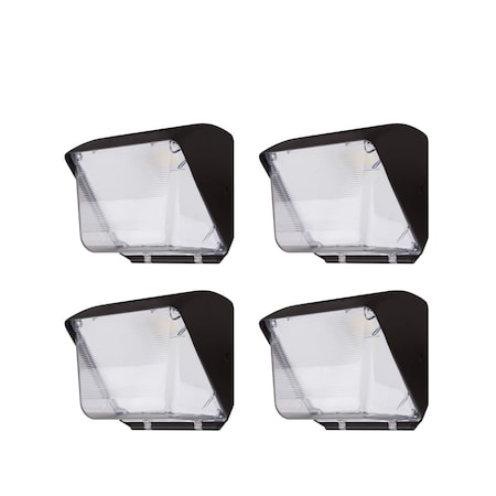 Nuwatt 60W Outdoor Wall Pack Lights LED Commercial Lighting with Dusk to Dawn Photocell Light Sensor, 4PK NW-WP-60W-BRO-50K-4P
