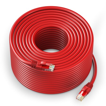 Maximm 300ft Cat6 Pure Copper UTP Ethernet Cable, Red CAT6-300FT-Red