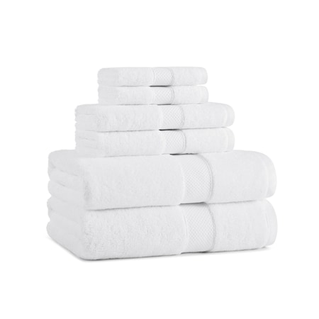 Arkwright Home Egyptian Cotton 6pc Towel Set White - 1 Set P-EGYP-SET-WH