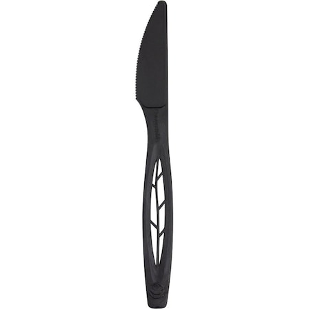 Stalk Market CPLA Compostable Heavy Weight 6.5 in. Knife, Black, 1000PK CPLA-001-B