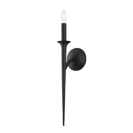 Troy Lighting Luca 1 Light Wall Sconce 4.75 In. Black Iron B1071-BI