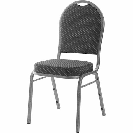 Lorell CHAIR, STACK, GRAY/BLK, CARTON, 4PK LLR62525