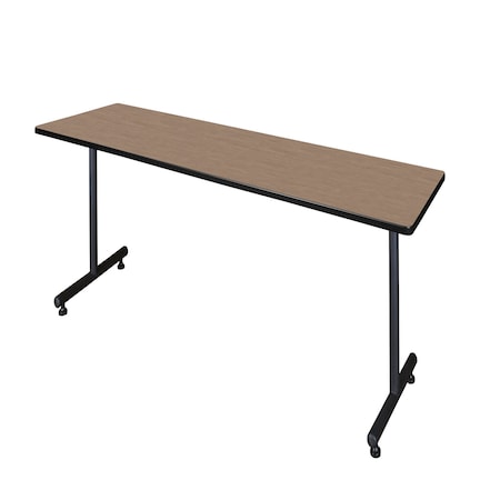 Regency Kobe T-Base Training Seminar Table, 84 in W, 24 in L, Noble Oak MKTRCT8424NO