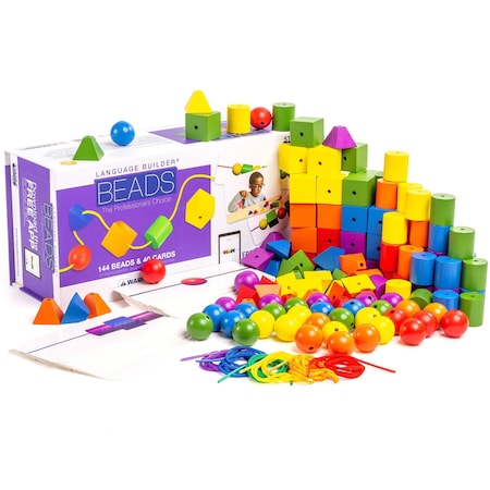 Stages Learning Materials Language Builder Stringing Beads, Home, 144-Piece Set SLM040