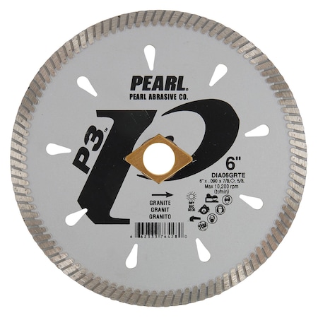 Pearl P3 Turbo Blade 6 in. 5/8 in.-DKO-7/8 in. DIA06GRTE