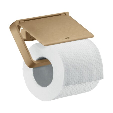 Axor Universal SoftSquare Toilet Paper Holder with Cover in Brushed Bronze 42836140