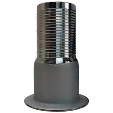 Dixon King Turned Back Hose Nipple, 2-1/2 in Nominal, Carbon Steel, Plated, Domestic N30