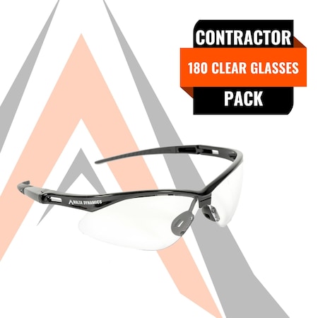 Malta Dynamics APEX, Safety Glasses, Clear Lens, 36 PK SG1014-36