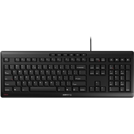 Cherry Corded-Black, 18, Ultraslim , Us Intl 104 Layout W/ 10 Additional JK-8500EU-2