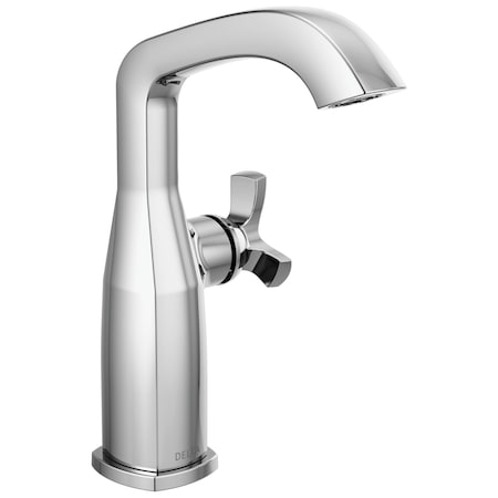 Delta Stryke Single Handle Mid-Height Bathroom Faucet, 6.63 in, Lumicoat Chrome 6766-PR-DST