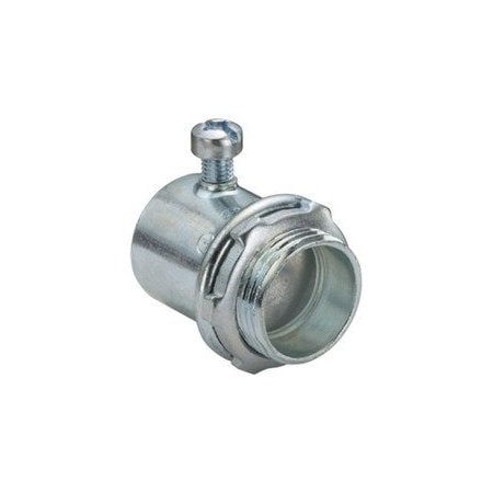 Bridgeport Connector, 1-1/2", Set Screw, Steel, Zinc Electro-Plated 234