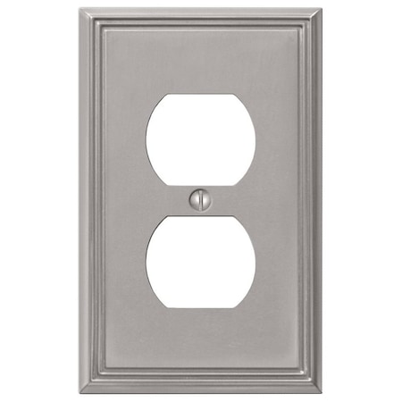 Jackson Deerfield 3108BN Outlet Wallplate, Zinc, Brushed Nickel 77DBN