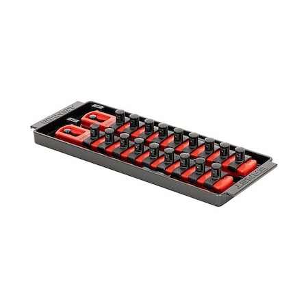 Ernst Manufacturing Socket Organizer, Red, 3 5/8" D 8553