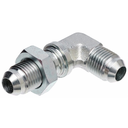 Gates Male JIC 37 Flare to Male JIC 37 Flare Bulkhead - 90 SAE to SAE G60447-0808