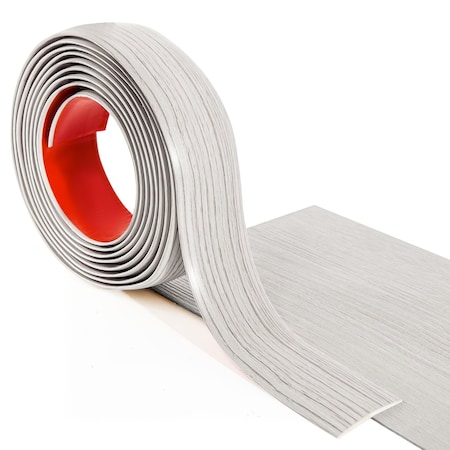 Wrightmaster 1.57 in. x 48 in. Waterproof Flexible Self-Adhesive Vinyl Transition Strip for Joining Floor Gaps ZR-17951WW01