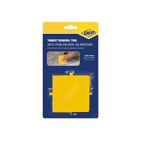 Qep Thinset Removal Tool, Plastic Blade, Plastic Handle Yellow 62963
