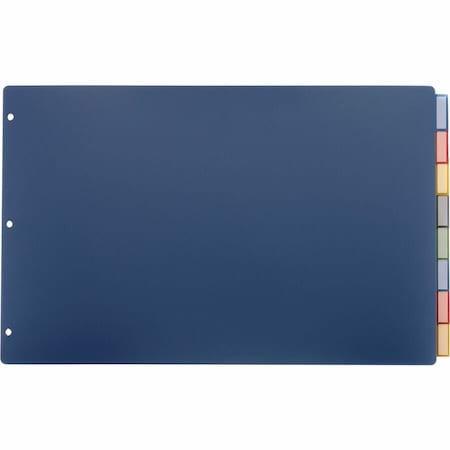 Cardinal Divider, Poly 11"x17", 8 Tb, Ast 84803