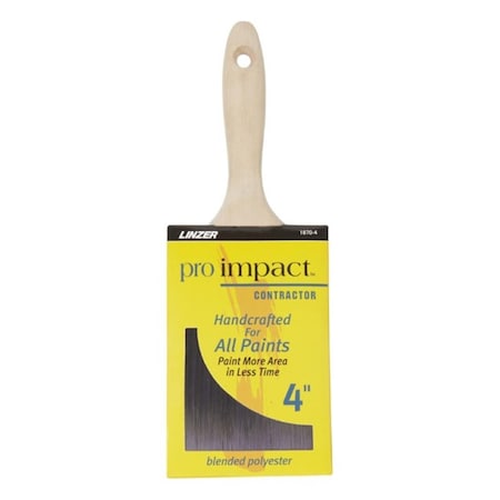 Linzer 1870PIC0400 Pro Impact Contractor Paint Brush  4 in. 1502830