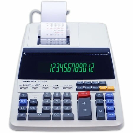 Sharp Desktop Calculator, Printing, 12 Digit SHREL1197PIII