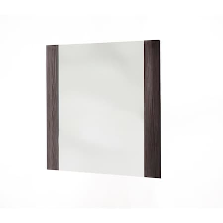 Homeroots 41" Gray Framed Mounted Accent Mirror 282680