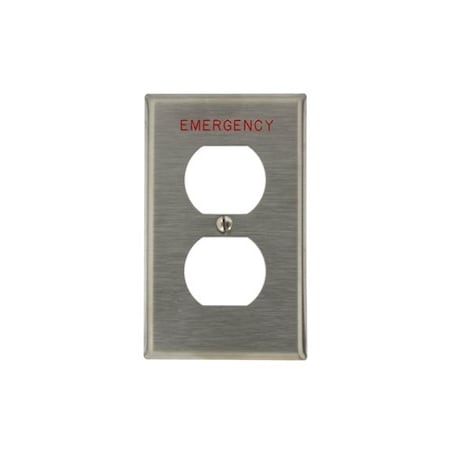 Leviton WallPlate, DuplexOutlet, StainlessSteel 84003-E40