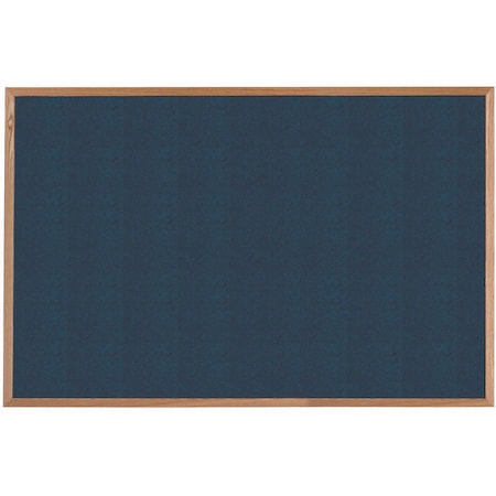 Aarco VIC Cork Bulletin Board, Red Oak Frame, Clear Lacquer Finish, Poppy Seed Dark Gray 48''Hx72''W OW4872204