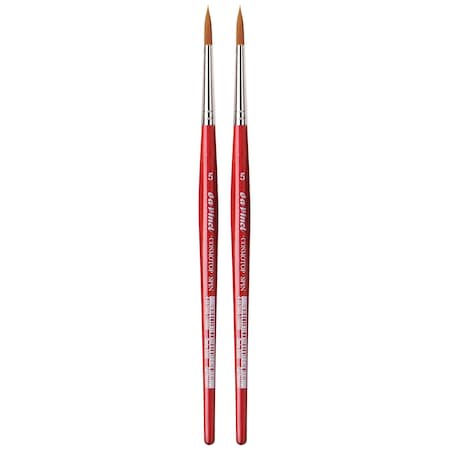 Da Vinci COSMOTOP-SPIN Silk painting Brush, Synthetic, Watercolor, Round, Size 5, 2PK VA-5580_5