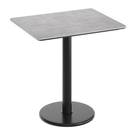 Flash Furniture Acadia 30 in x 24 in Tabletop with TopGuard HPL Technology in Gray Faux Concrete with 18 in Round ST-REC2430-CMGY-TR18-GG