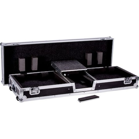 Deejay Led Fly Drive DJ Coffin Case For Two Turntables In Standard Style Position Plus One 10-Inches Mixer wit TBHDJ10WLTSTANDA
