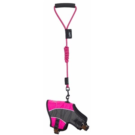 Petpurifiers Touchdog Reflective-Max 2-In-1 Premium Performance Adjustable Dog Harness And Leash- Pink - Medium PE3168131