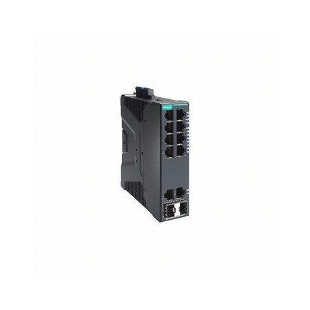 Moxa Compact industrial full Gigabit smart Ethernet switch with 10G ports, -40 SDS-G3010-2GTXSFP-T