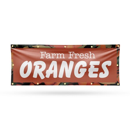 Signmission Farm Fresh Oranges, 48 Inch x 120 Inch, Vinyl Banner B-120-30604