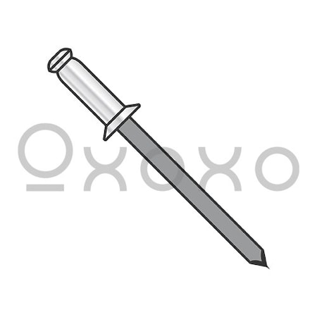 Oxoxo 5/32X.37-.50 Countersunk Aluminum Rivet With Steel Mandrel, 6000PK 371841