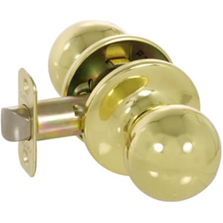 Classic Accessories Fairfiled Series Grade 3 Keyed Entry Knob Set, Bright Brass VE269548