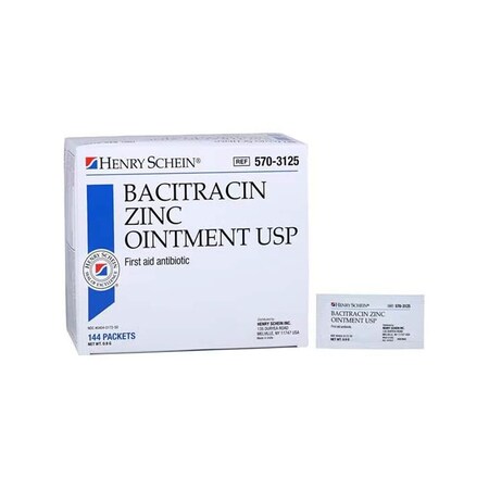 Dynarex Bacitracin Zinc Ointment Foil, 0.9gm Foil Packet, 144PK 00404017250