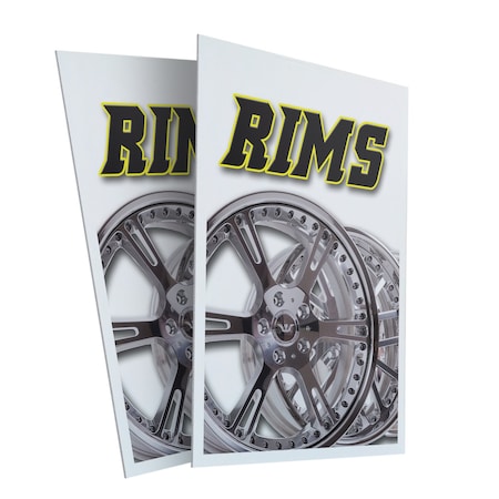 Signmission Rims, Plastic Signs Only 24 Inch x 36 Inch, Corrugated Plastic, 2PK CSB-2436-2PACK-Rims