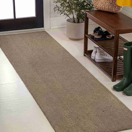 Jonathan Y Peater Classic Casual Commercial Natural Coir Taupe 3 ft. x 6 ft. Indoor/Outdoor Mat CHG100C-36