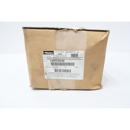 Parker CRIMP STYLE HYDRAULIC HOSE FITTING 1-1/2IN NPT, 5PK 13977-24-24