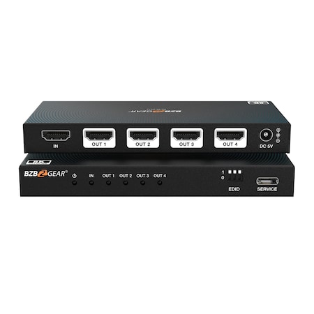 Bzbgear 1x4 8K UHD HDMI 2.1 Splitter 8K60 4K120 4:4:4 10bit BG-8K-DA14