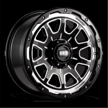 Hard Top E2955M151 20 x 9 GD15 15 mm Offset 5 x 150 Gloss Black with Milled Wheel HA1590959
