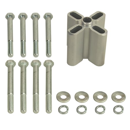 Derale 31540 2.25 in. Aluminum Fan Spacer Kit - Clear DER31540