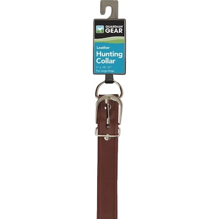 Boss Pet Guardian Gear 1'' x 11 to 15'' Leather Hunting Dog Collar 30019