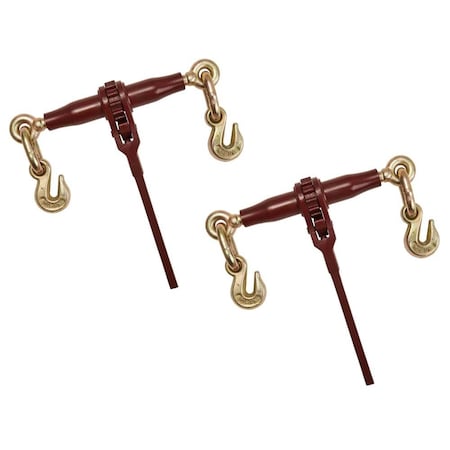 Mytee Products PRO Chain Binder Ratchet Style 5/16 in - 3/8 in w/ Grab Hooks, 7100 lbs WLL, 2PK CBRS516-PROx2