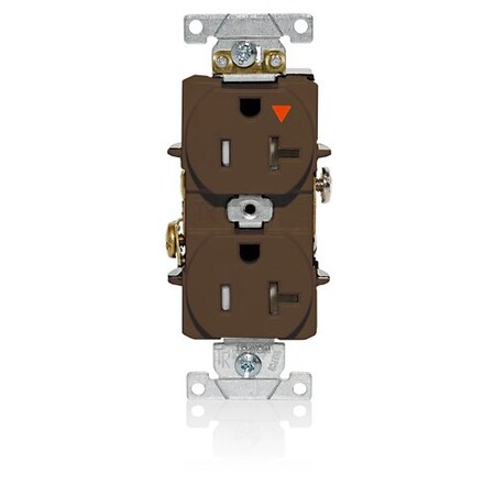 Leviton IG Dup Rec 20A 125V TR Brn T5362-IGB